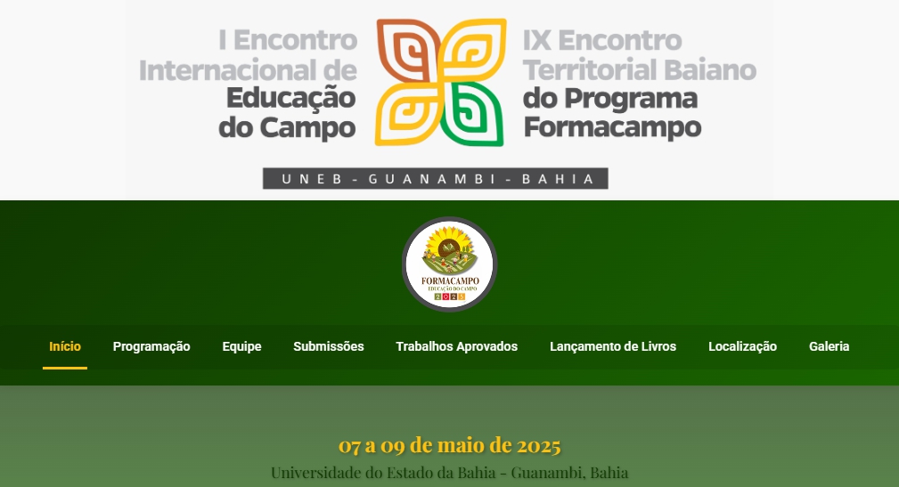 I Encontro Internacional de Educação do Campo e IX Encontro Territorial Baiano do Programa Formacampo